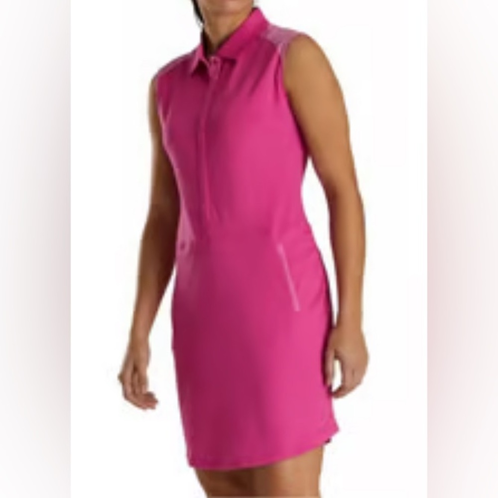 FootJoy Women’s Sleeveless Pique Golf Dress W/Shorts In Rose Size Small NWT⛳️⛳️